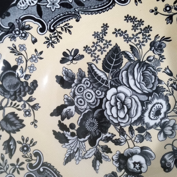 Spode Blue Room Garden Collection Bowl 8.25" Black Yellow White - Picture 8 of 11